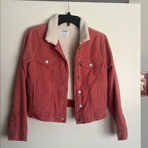 Old Navy Red Jacket with Sherpa Lining
